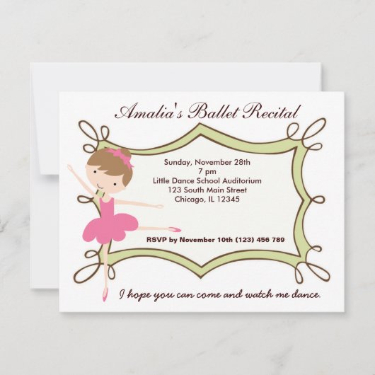 Balletoverweging Kaart (Voorkant)