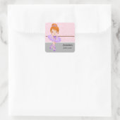 Balletoverweging Vierkante Sticker (Tas)