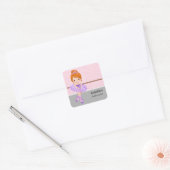 Balletoverweging Vierkante Sticker (Envelop)