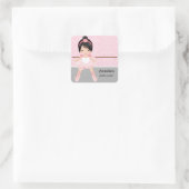 Balletoverweging Vierkante Sticker (Tas)