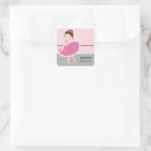 Balletoverweging Vierkante Sticker (Tas)