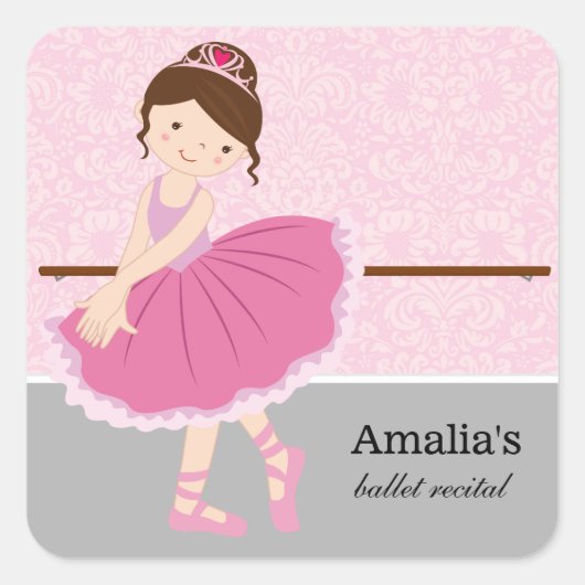 Balletoverweging Vierkante Sticker (Voorkant)