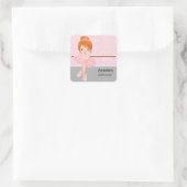 Balletoverweging Vierkante Sticker (Tas)