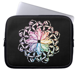Balletpatroon (spectraal) laptop sleeve