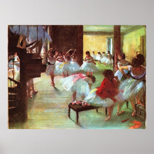 Balletrepetitie - Edgar Degas - 1880 Poster (Voorkant)