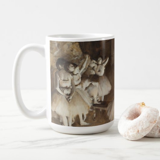 Balletrepetitie op Stage | Edgar Degas Koffiemok (Met donut)