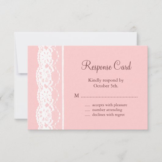 Balletroze en  Lace RSVP (Voorkant)