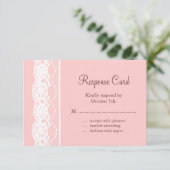 Balletroze en  Lace RSVP (Staand voorkant)