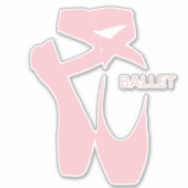 Balletschoen Duifschotten Vierkant vinylSticker Sticker (Voorkant)