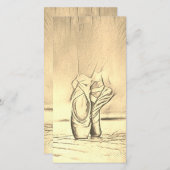 balletschoenen Dank u Kaart leraar (Voorkant / Achterkant)