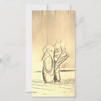  balletschoenen Dank u Kaart leraar