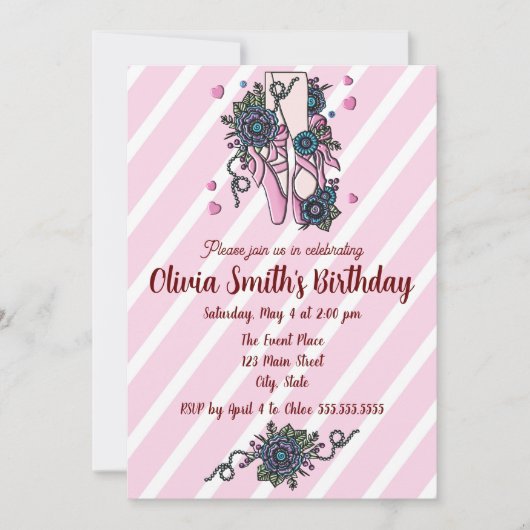 Balletschoenen Kaart (Voorkant)