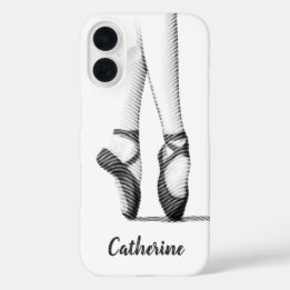 Balletschoentjes grafisch - je eigen naam iPhone 16 hoesje