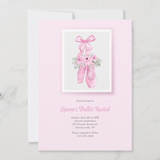 Balletschoentjes Overweging Kaart (Voorkant)