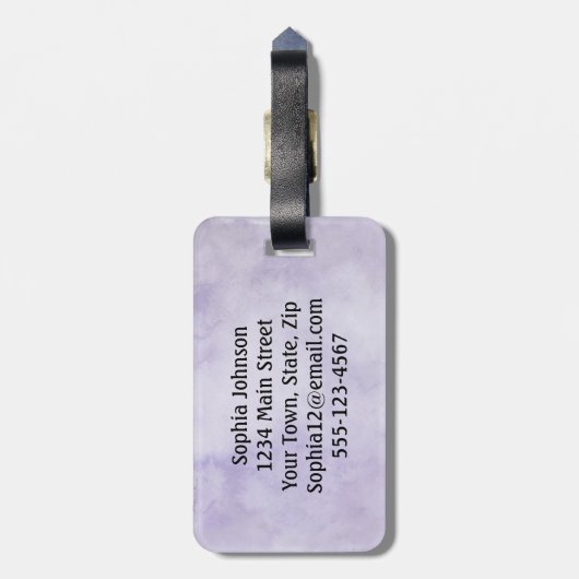 Balletschoten Bagagelabel ontwerp (Achterkant verticaal)