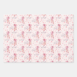 Balletschoten en -hart inpakpapier vel