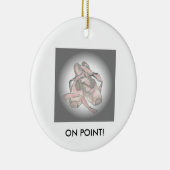 Balletschoten op punt! keramisch ornament (Rechts)
