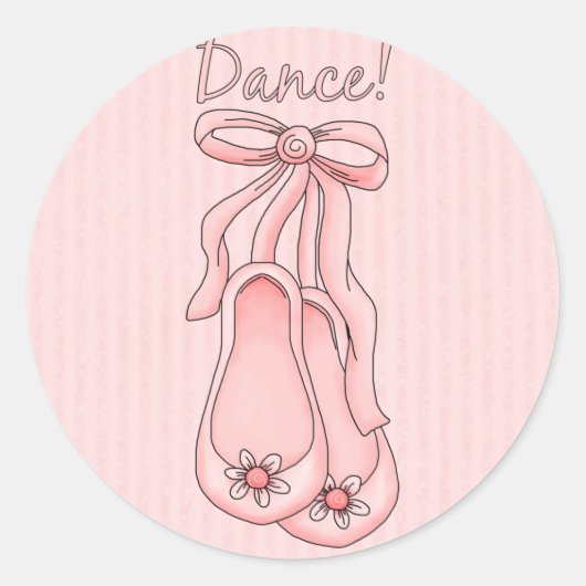 Balletslippers Ronde Sticker (Voorkant)