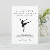 Balletstudio Balletrecital Uitnodiging (Staand voorkant)