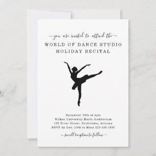 Balletstudio balletrecital uitnodiging
