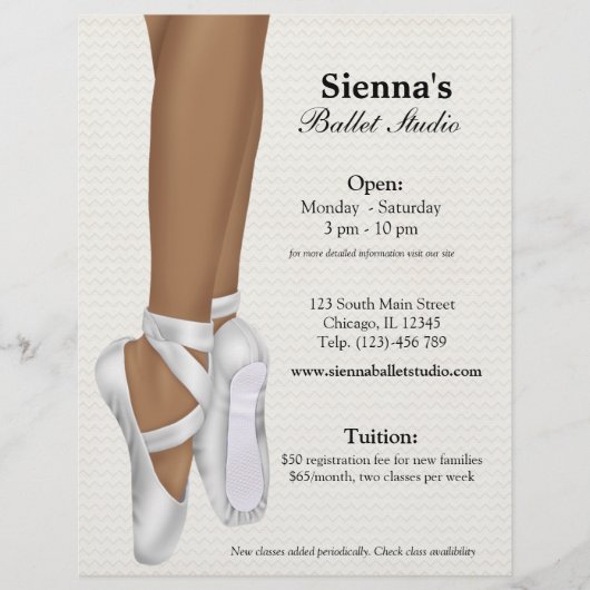 Balletstudio Flyer (Voorkant)