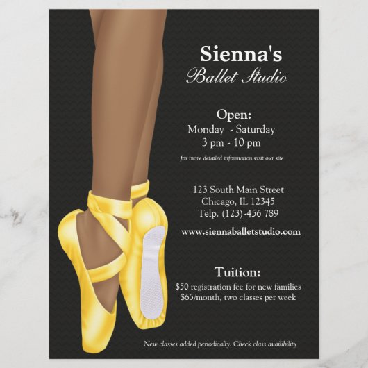 Balletstudio Flyer (Voorkant)
