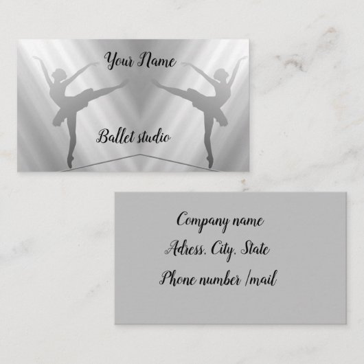 Balletstudio Visitekaartje (Voorkant / Achterkant)