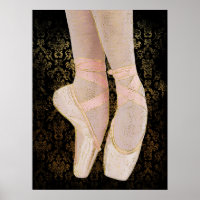 Ballettenschoenen - zwart roze goud