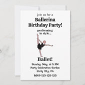 Balletuitvoering in stijl Ballerina Verjaardag Kaart (Voorkant)