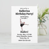 Balletuitvoering in stijl Ballerina Verjaardag Kaart (Staand voorkant)