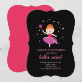 BALLETUITVOERING Roodharige Ballerina Danser Uitno Kaart (Voorkant / Achterkant)