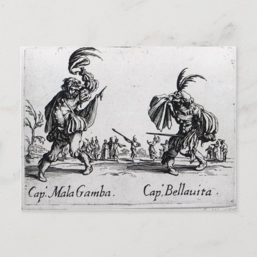 Balli de Sfessania, c.1622 Briefkaart (Voorkant)