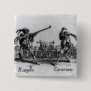 Balli de Sfessania, c.1622 Vierkante Button 5,1 Cm