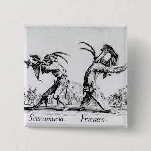 Balli de Sfessania, c.1622 Vierkante Button 5,1 Cm