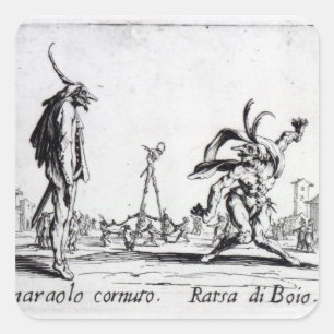 Balli de Sfessania, c.1622 Vierkante Sticker