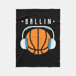 Ballin Basketball Art Fleece Deken