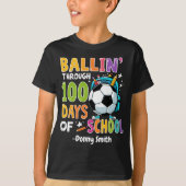 Ballin' door 100 dagen school t-shirt (Voorkant)