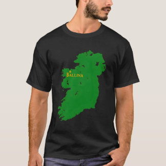 Ballina Ierland met kaart van Ierland T-shirt