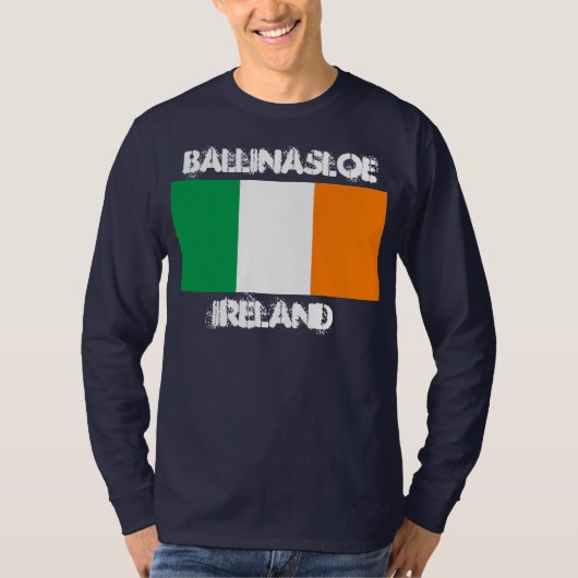 Ballinasloe, Ierland met Ierse vlag T-shirt (Voorkant)
