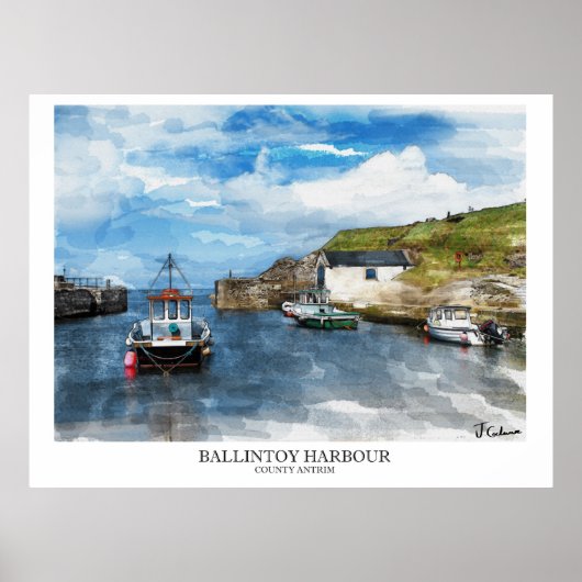 Ballintoy Harbour, Noord-Ierland Poster (Voorkant)