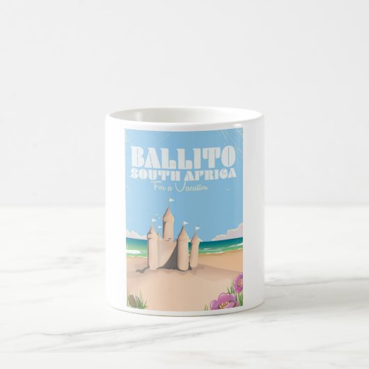 Ballito Zuid-Afrika -  strandreisposter Koffiemok (Center)