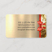 Balloirs rose et blanc Carte de visite moderne (Dos)