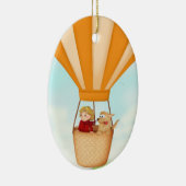 Ballon à air chaud, fille et ornement de chien (Droite)