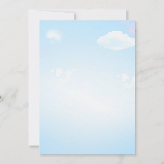 Ballon à air chaud, invitation garçon fille fête (Dos)