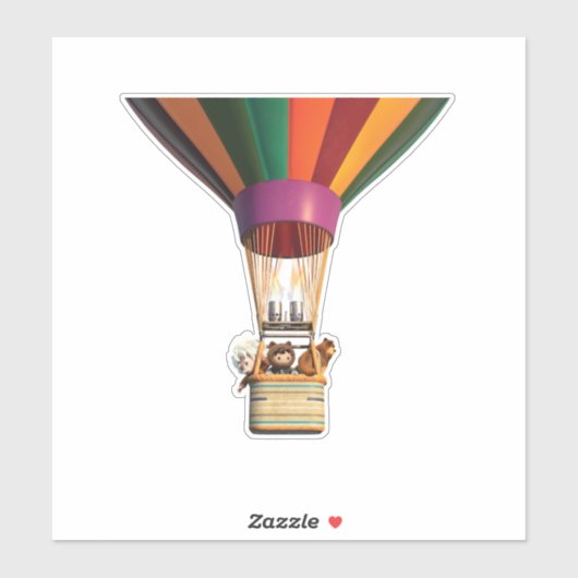 Ballon à air chaud Salesforce - 3D - Sticker (Feuille)