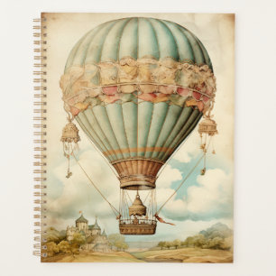 Ballon à air chaud vintage Steampunk Blue