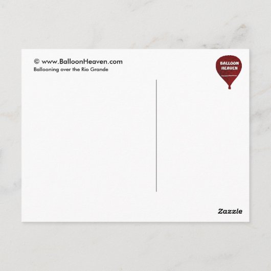 Ballon ABQ-2005-2 Briefkaart (Achterkant)
