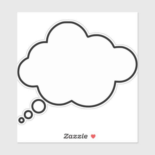 ballon-belletje-spraak-gedachte sticker (Vel)