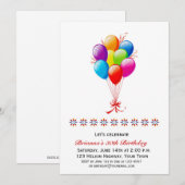 Ballon Bouquet, Birthday Kaart (Voorkant / Achterkant)