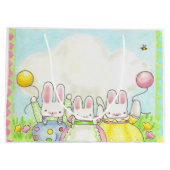 Ballon Bunnies Gift Bag Large Cadeautasje (Achterkant)